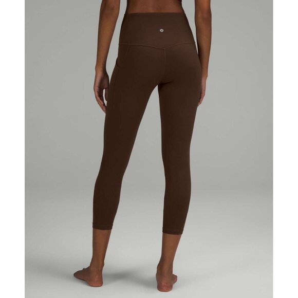 LULULEMON Align Pockets 25" Java Brown High Rise Cropped Leggings, Size 4 - Picture 3 of 14